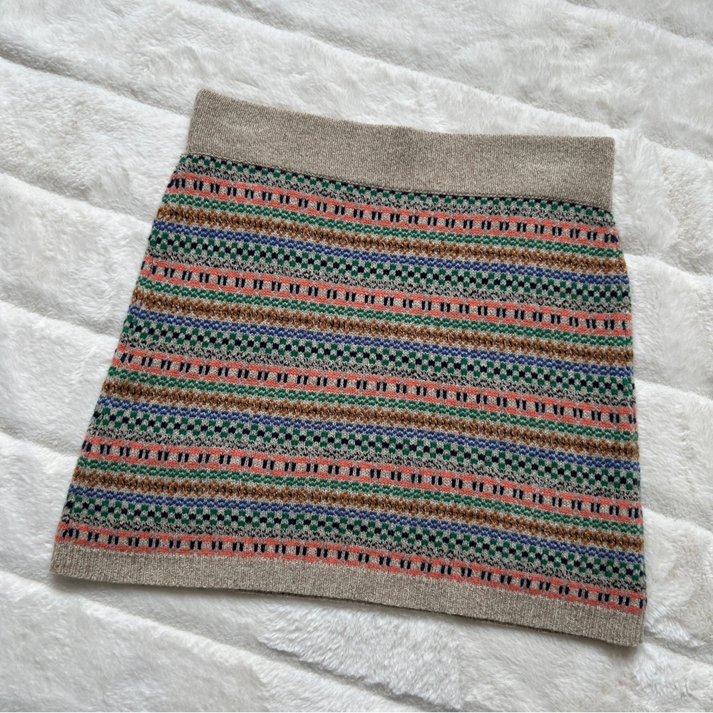 NWOT J. Crew Multicolor Striped Mini Skirt